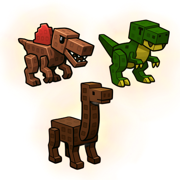 Grow A Garden Dinosaur Bundle with T-rex, Spinosaurus and Bronotsaurus