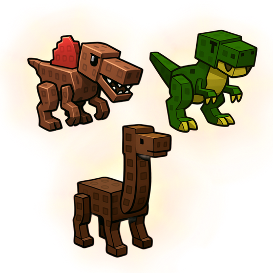 Grow A Garden Dinosaur Bundle with T-rex, Spinosaurus and Bronotsaurus
