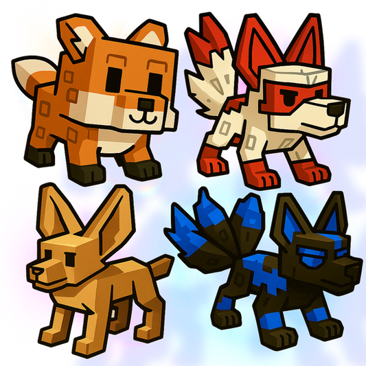 Grow A Garden Fox Bundle with Fennec Fox, Corrupted Kitsune, Kitsune and Red Fox