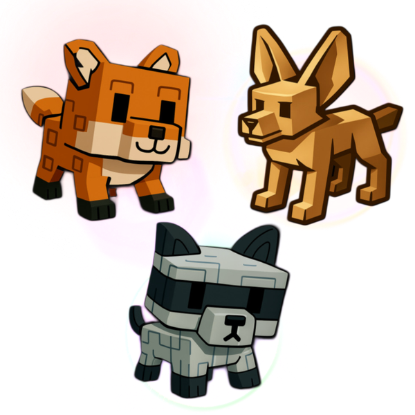 Grow A Garden Heist Bundle including Raccoon, Red Fox and Fennec Fox