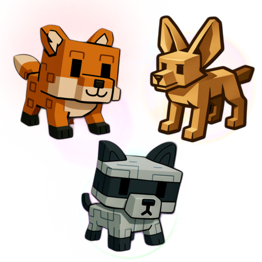 Grow A Garden Heist Bundle including Raccoon, Red Fox and Fennec Fox